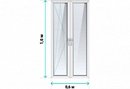 Пластиковое окно 600x1000